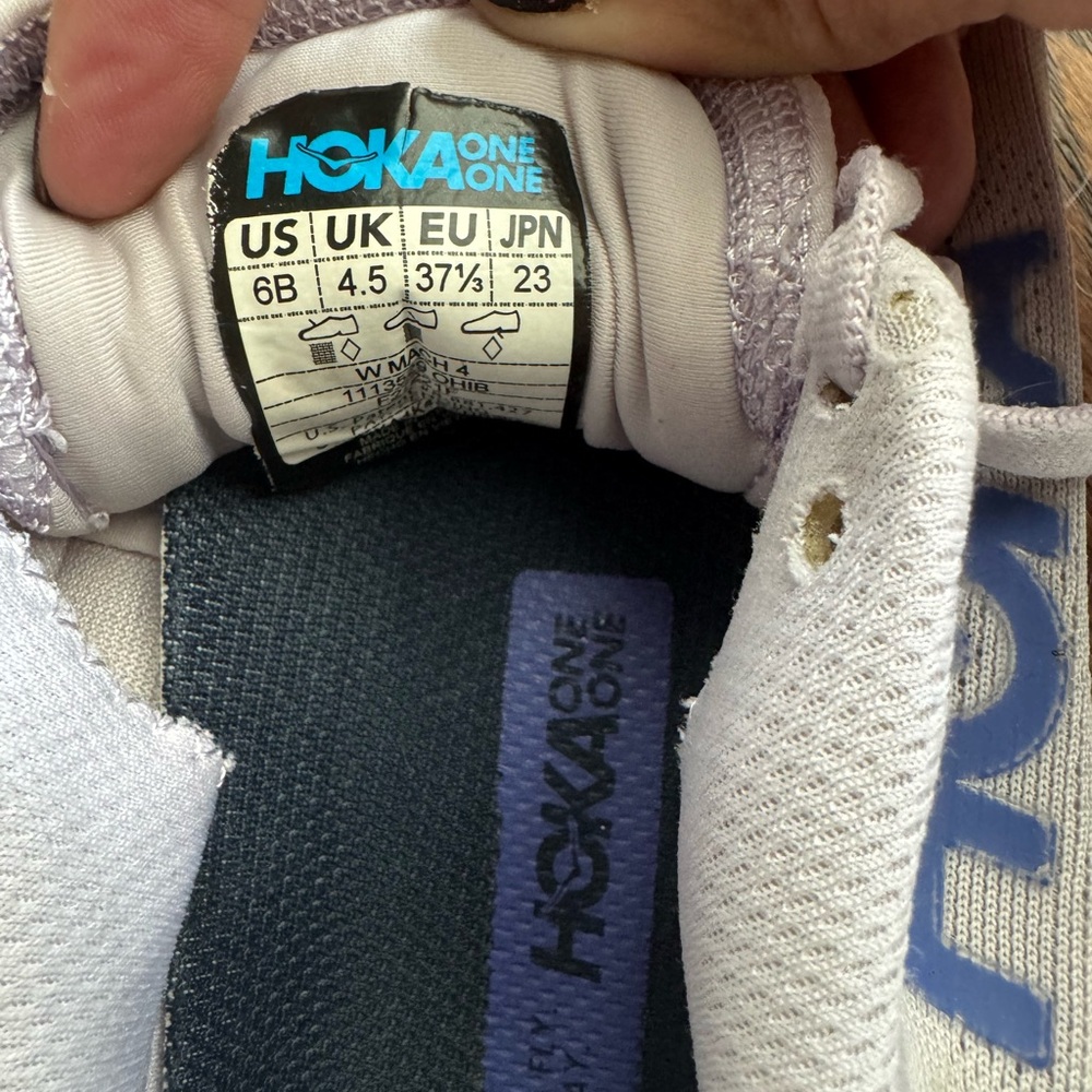 Hoka sneakers/running shoes lavender size 6 - Picture 4 of 8